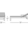 Monaco Chaise Lounge with Arms