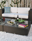 Tangier Rectangular Coffee Table with Glass