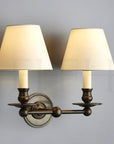 Hector Twin Straight Arm Wall Light, Large
