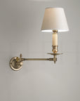 Hector Swing Arm Wall Light, Round Backplate