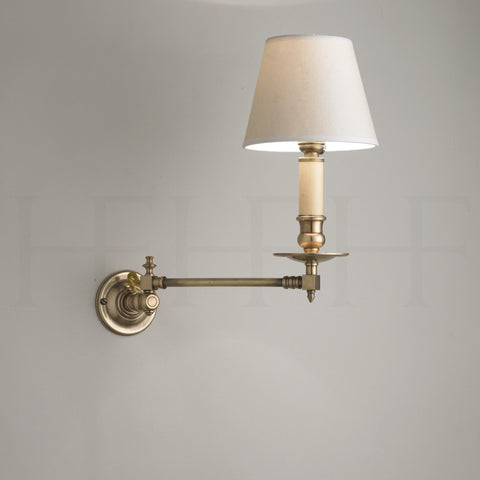 Hector Swing Arm Wall Light, Round Backplate