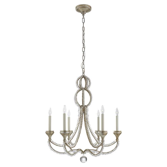 Milan Medium Chandelier in Venetian Gold with Crystal