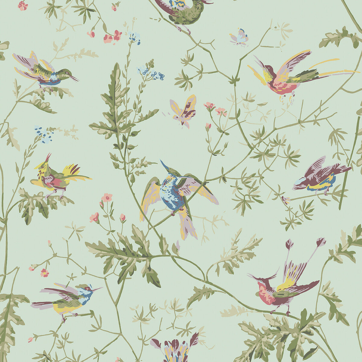 Hummingbirds-Blue Multi-Colour