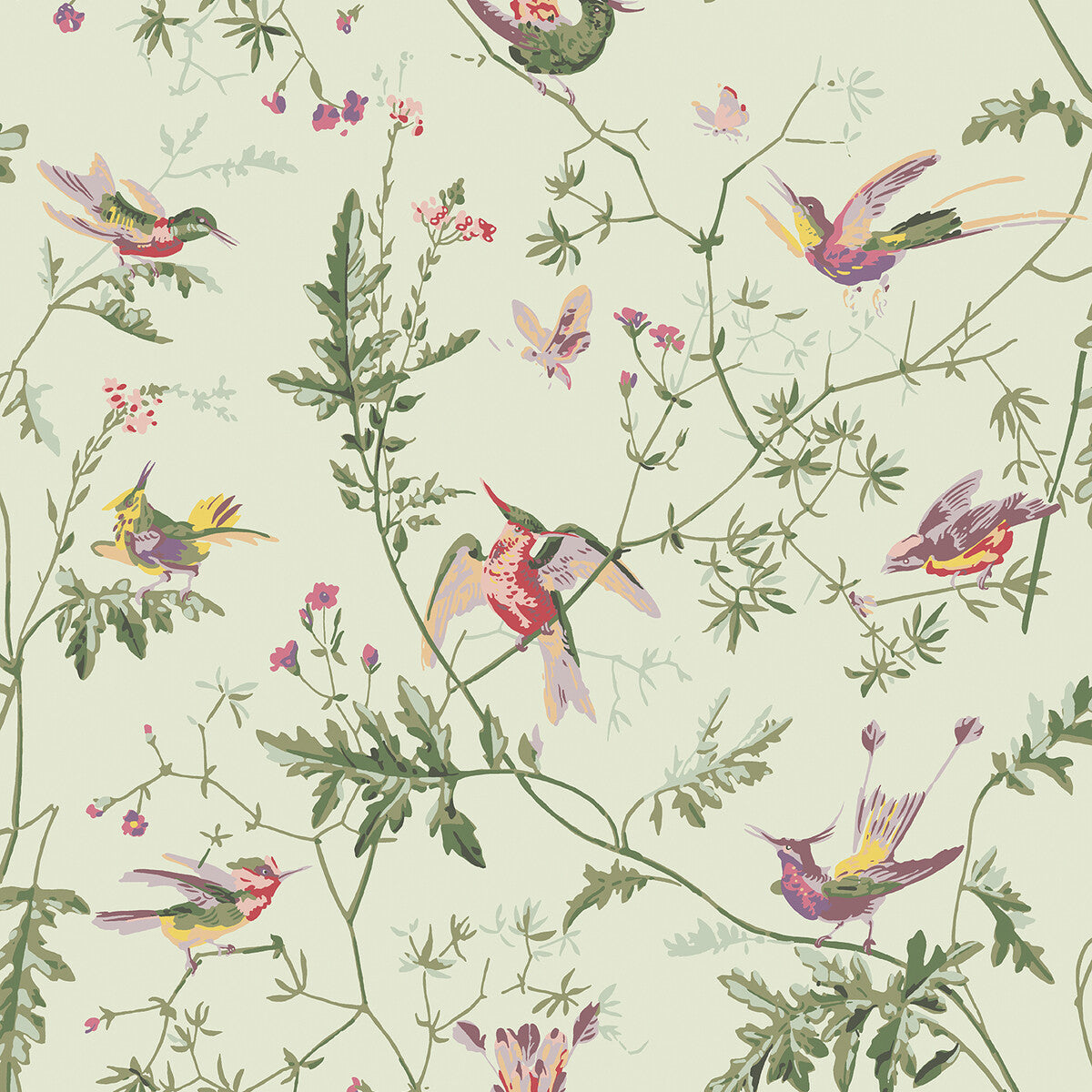 Hummingbirds-Green Multi-Colour