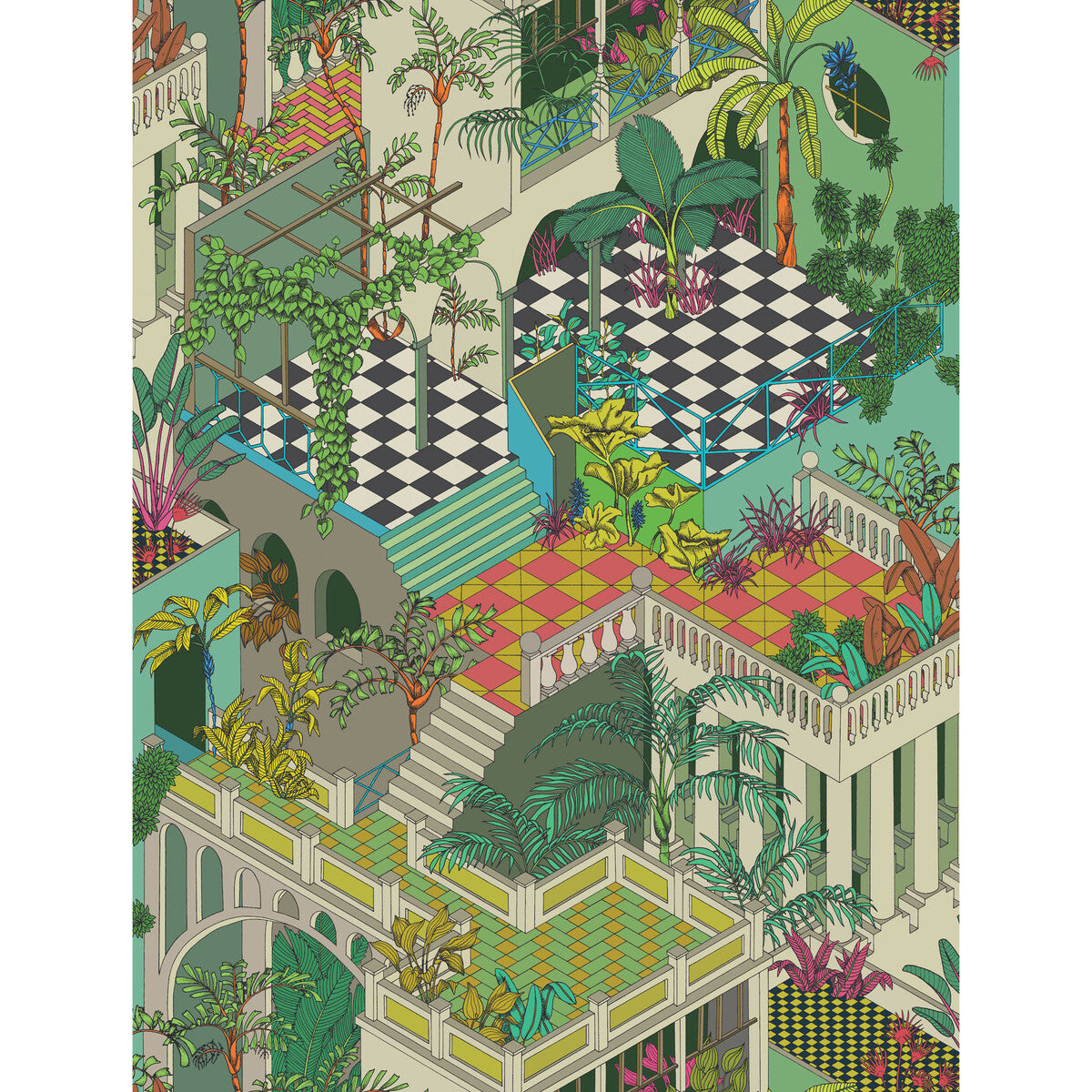 Miami-Green And Coral