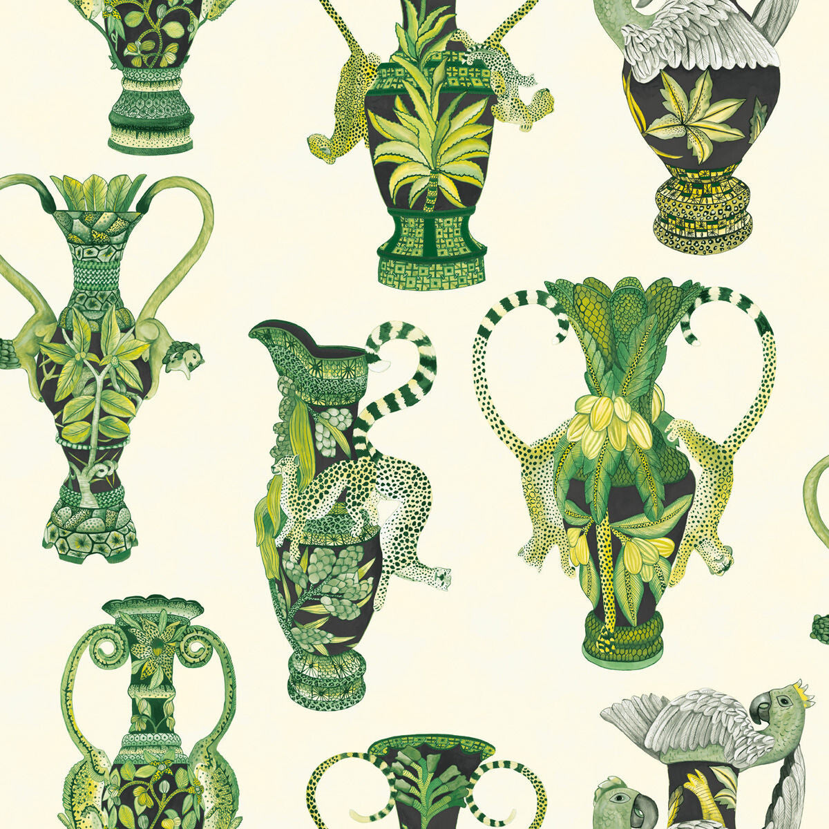 Khulu Vases-Green &amp; White