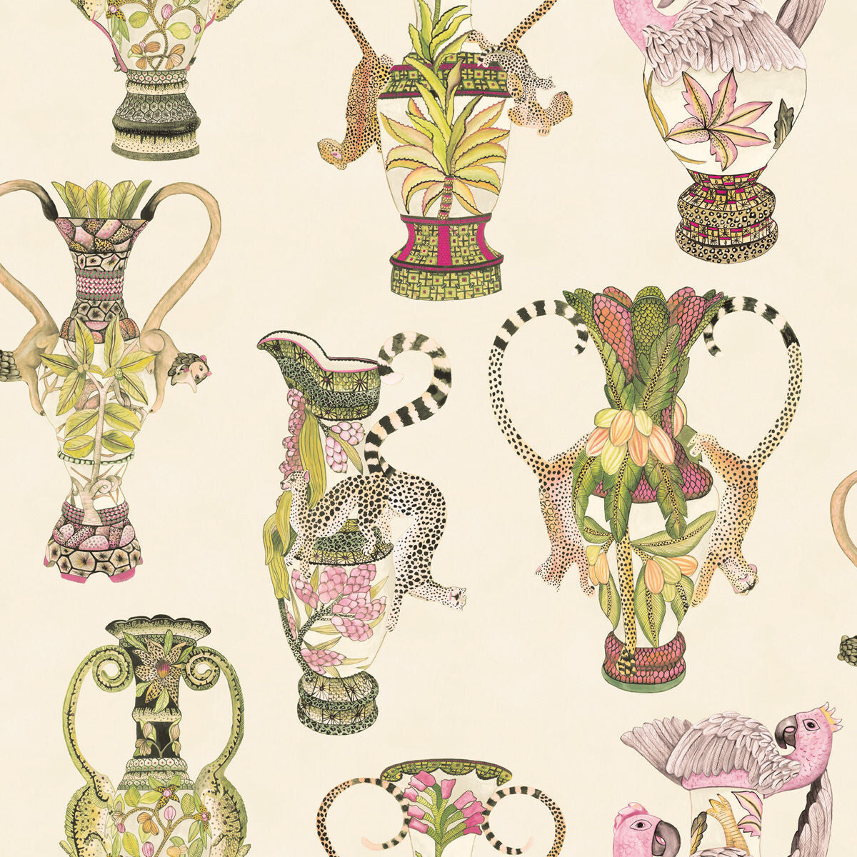Khulu Vases-Cream &amp; Multi