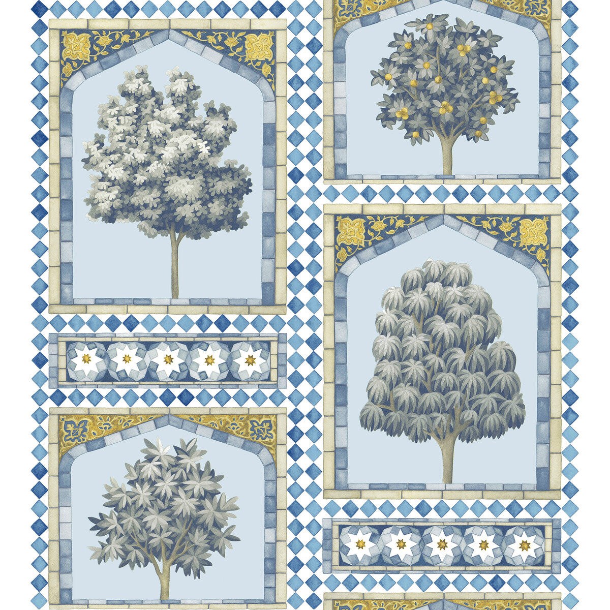 Sultan's Palace-China Blue &amp; Ochre