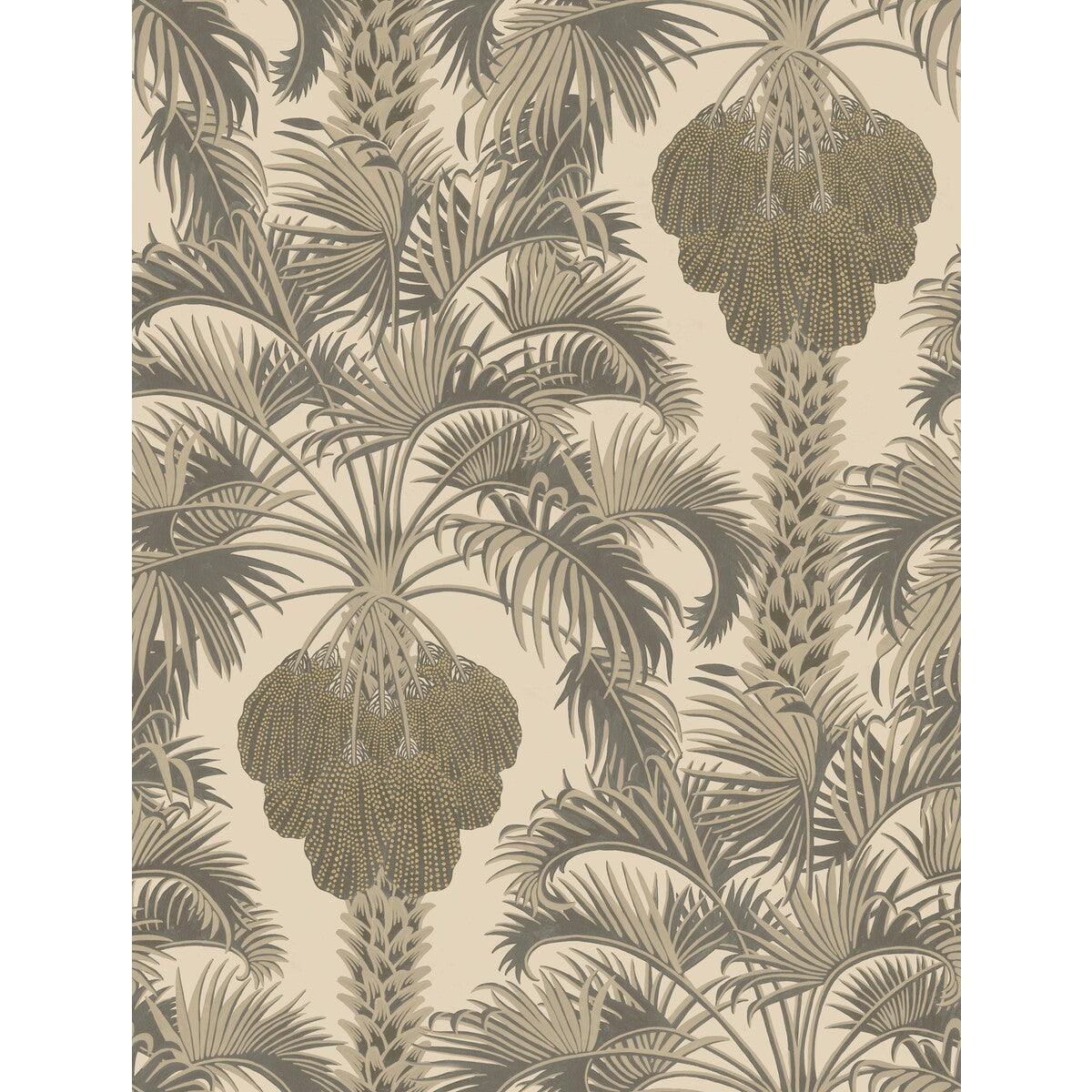 Hollywood Palm-Silver &amp; Charcoal