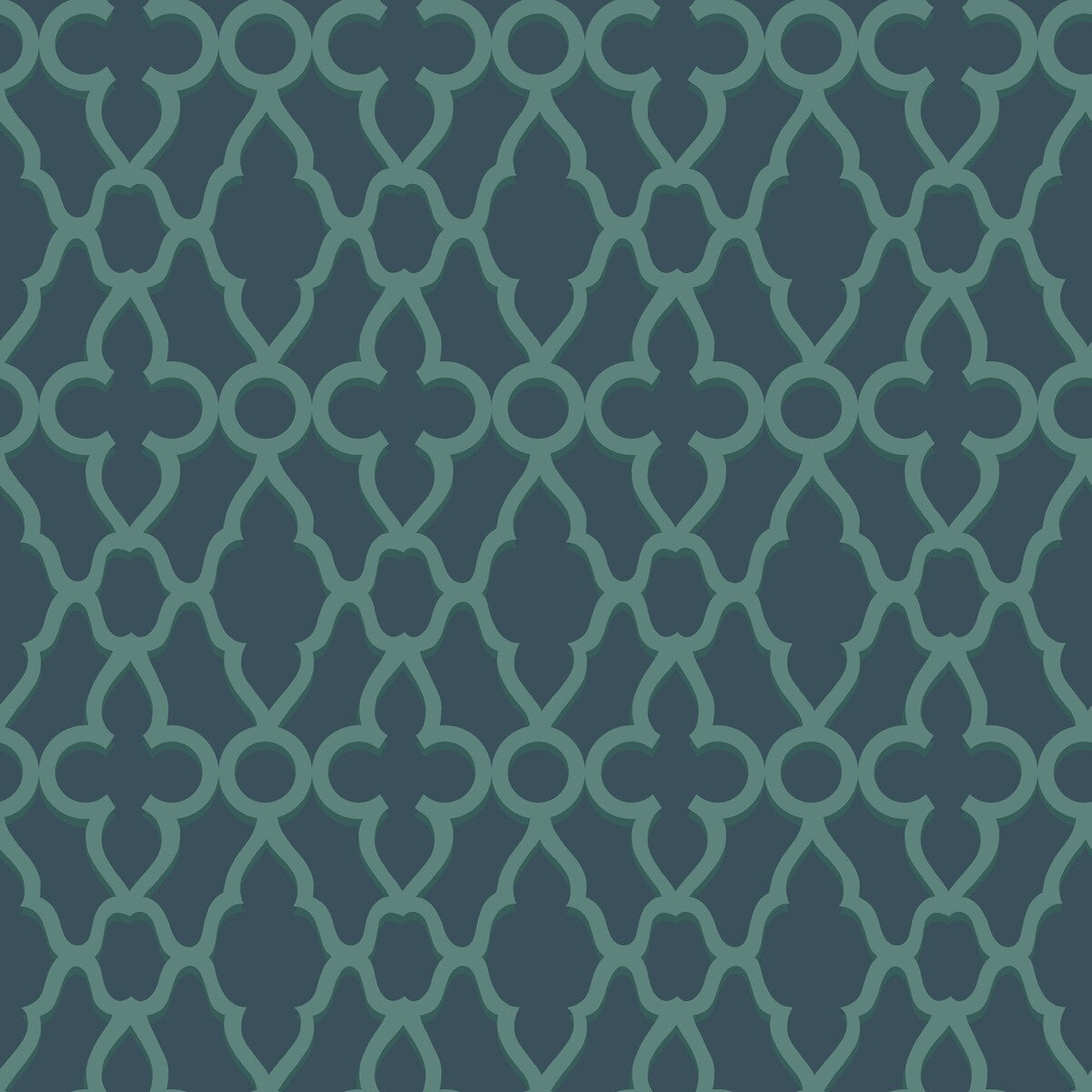 Treillage-Viridian/Ink
