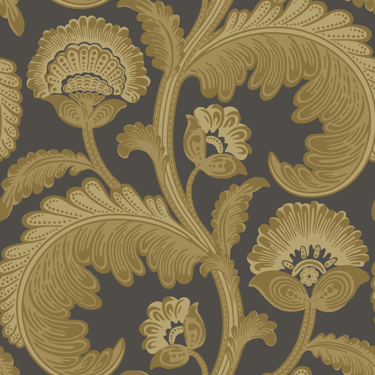 Fanfare Flock-Ochre/Char