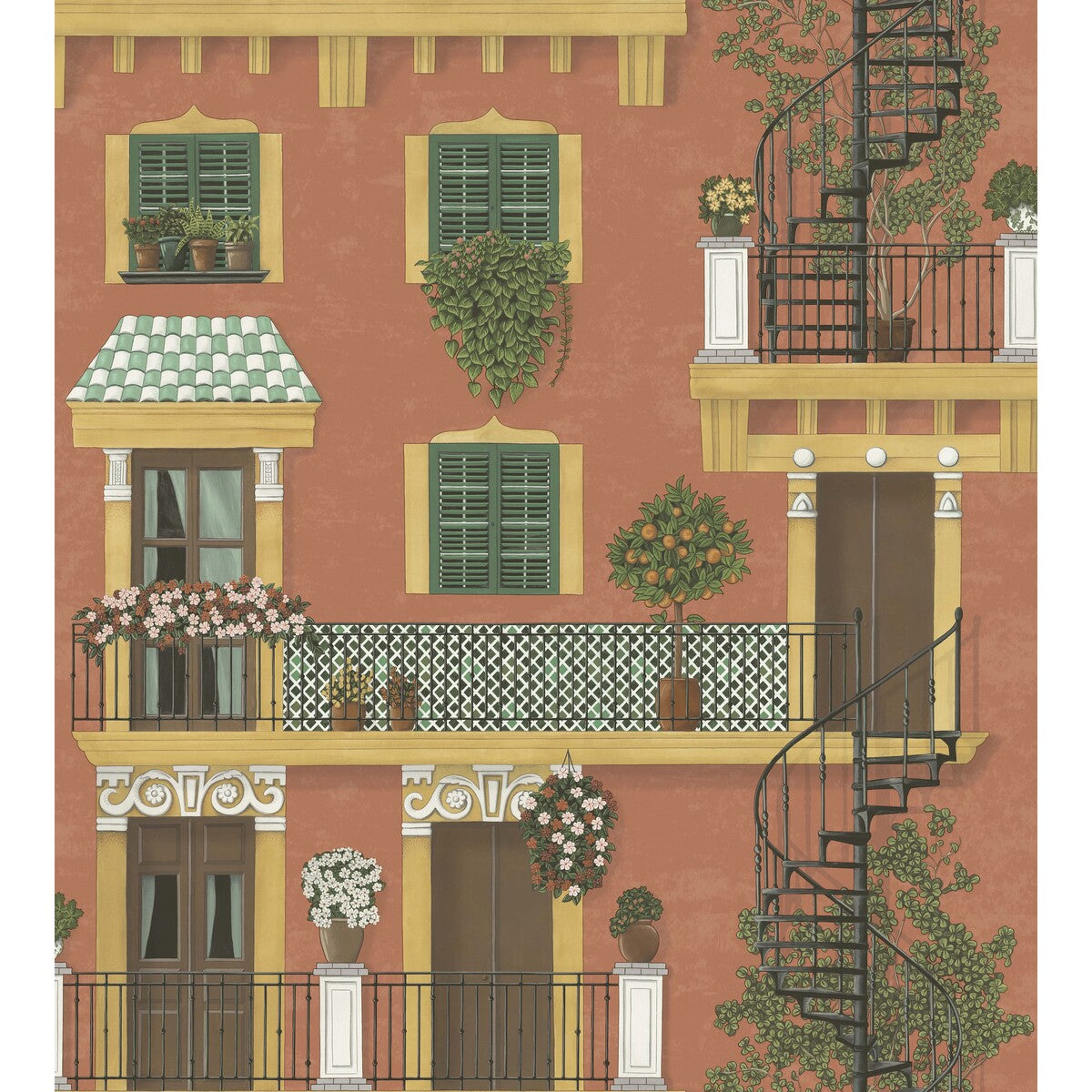 Alfaro-Ochre/Racing Car Green/Terracotta