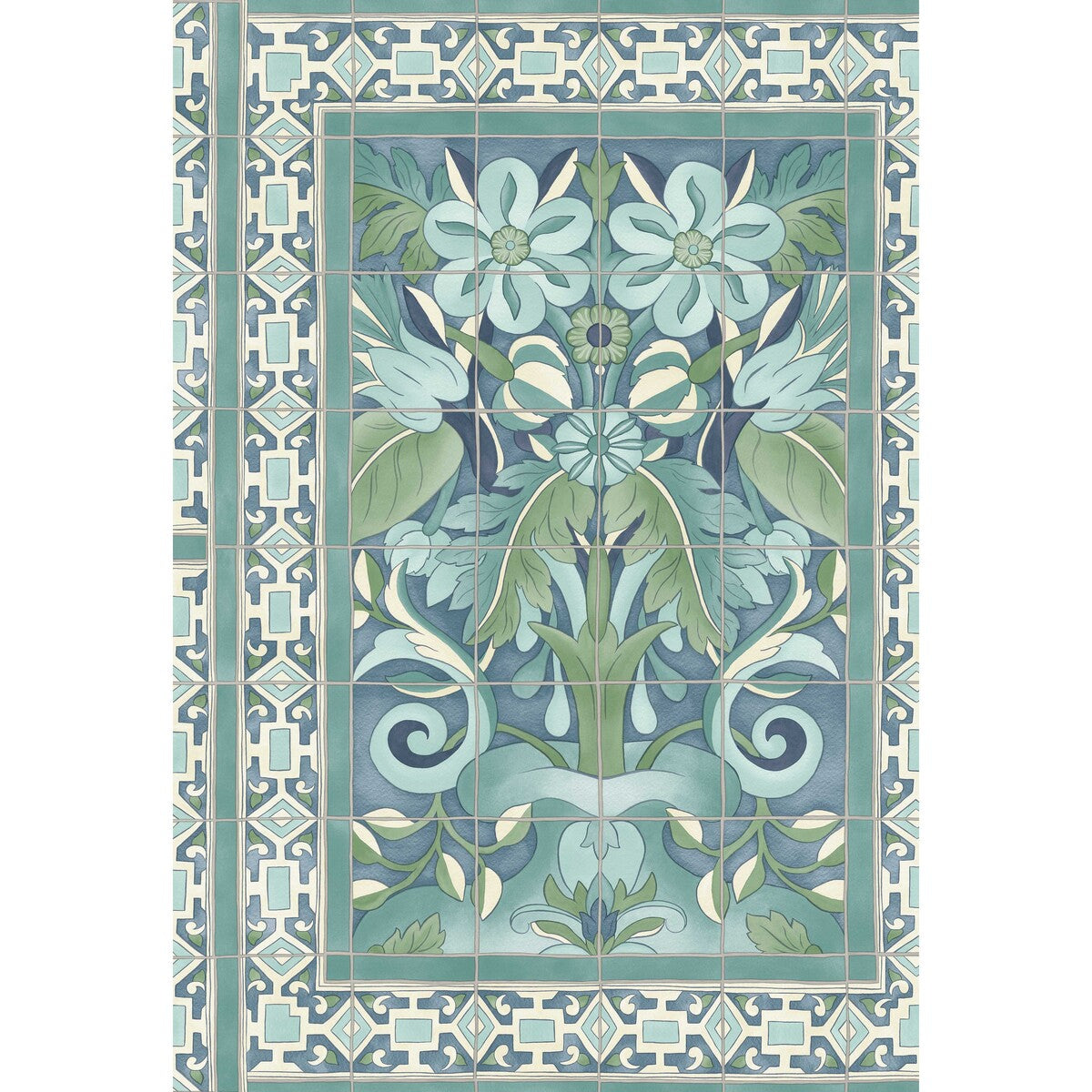 Triana-Teal &amp; Dark Teal On Denim