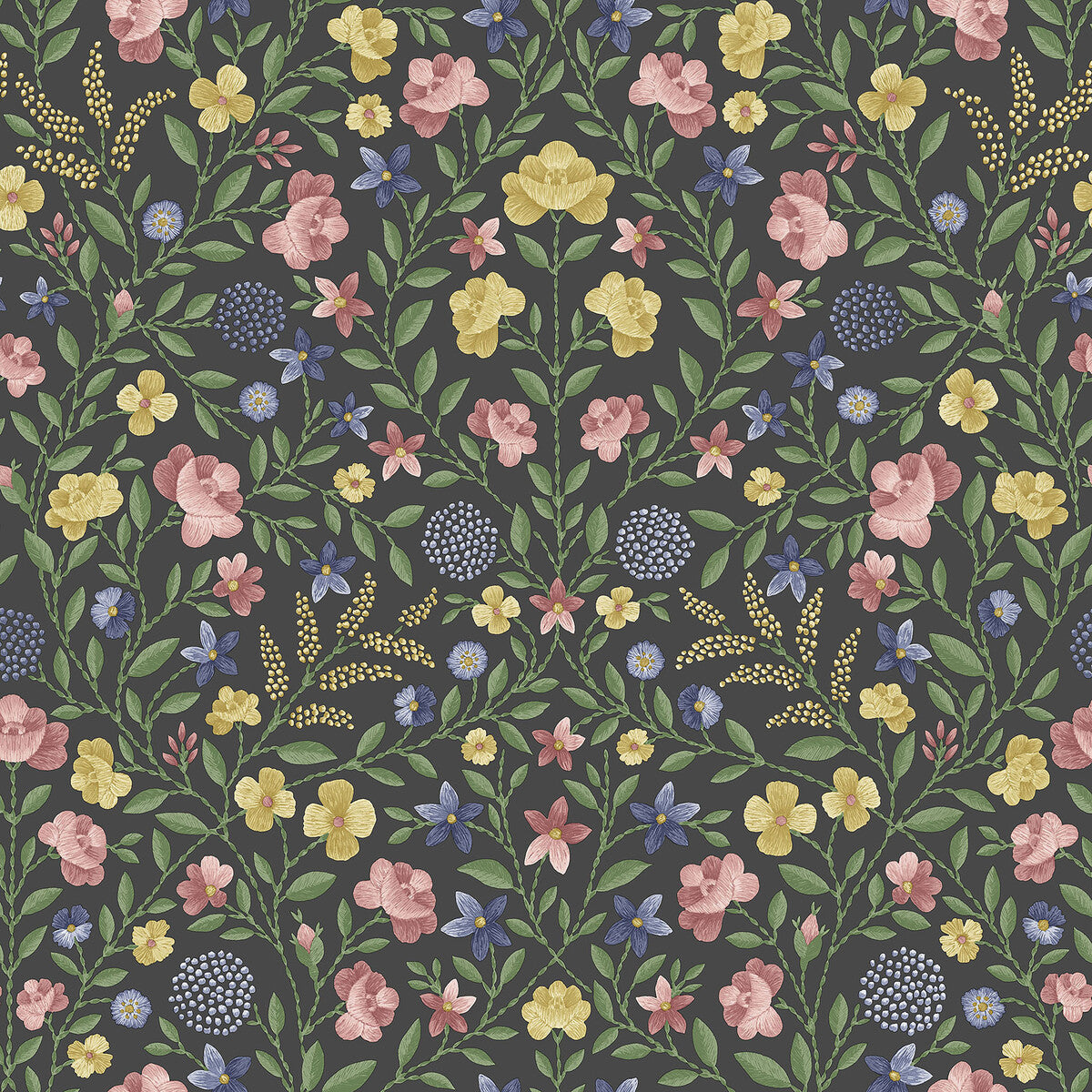 Court Embroidery-Yellow