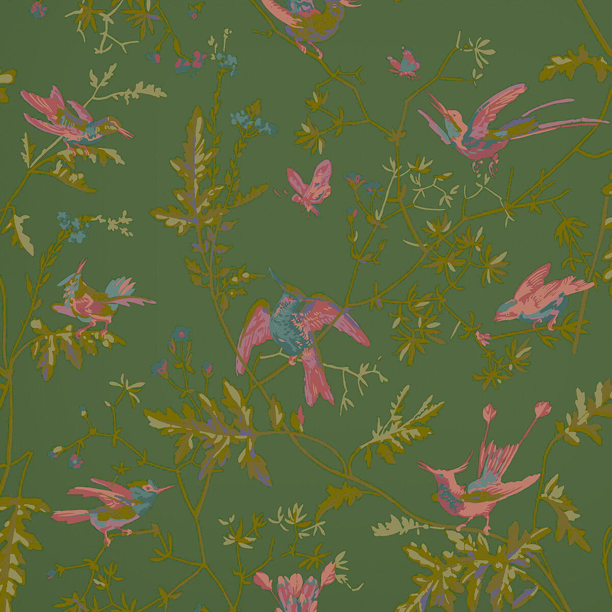 Hummingbirds-Sage/Pink