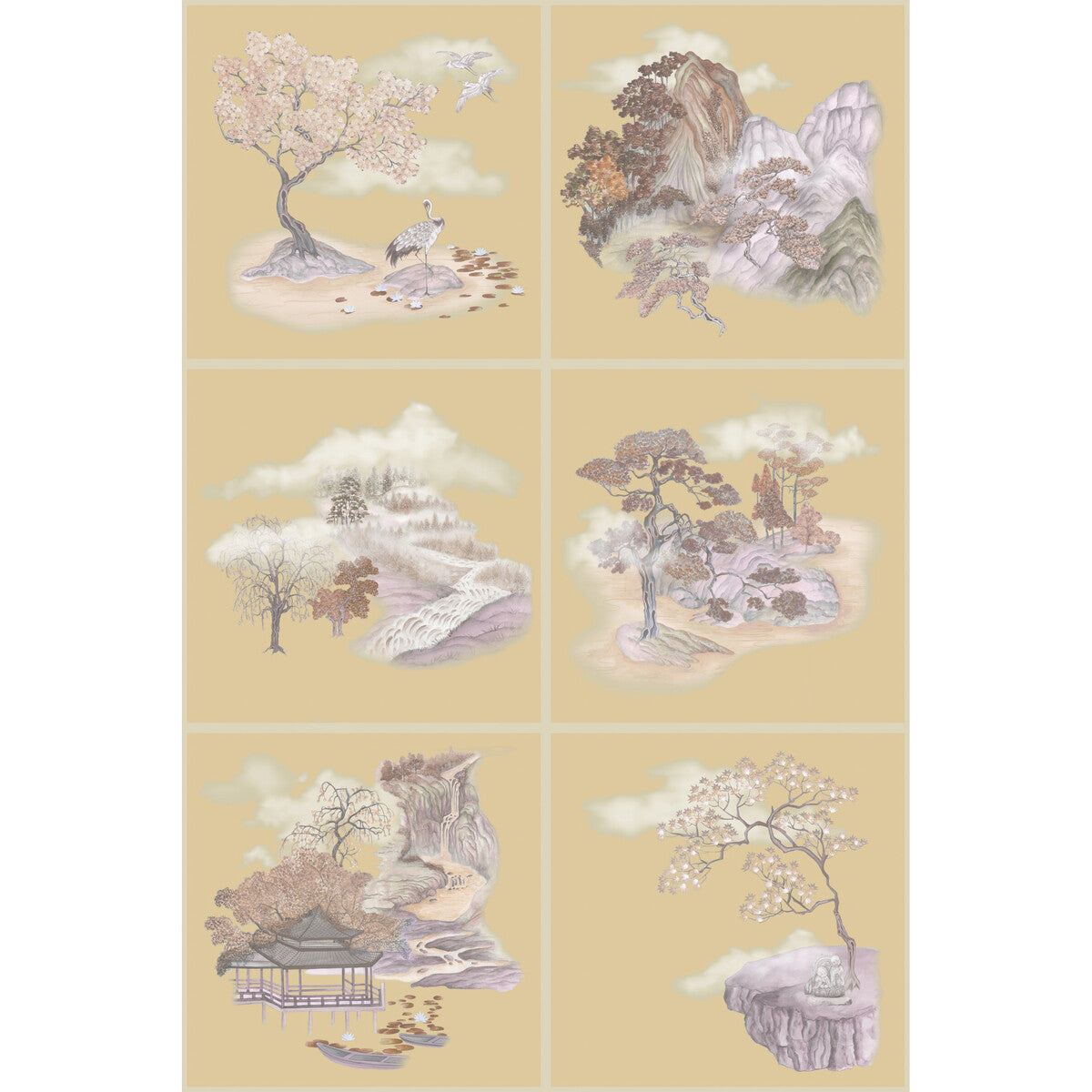 Tile Toile Metallic-Gilded Autumnal