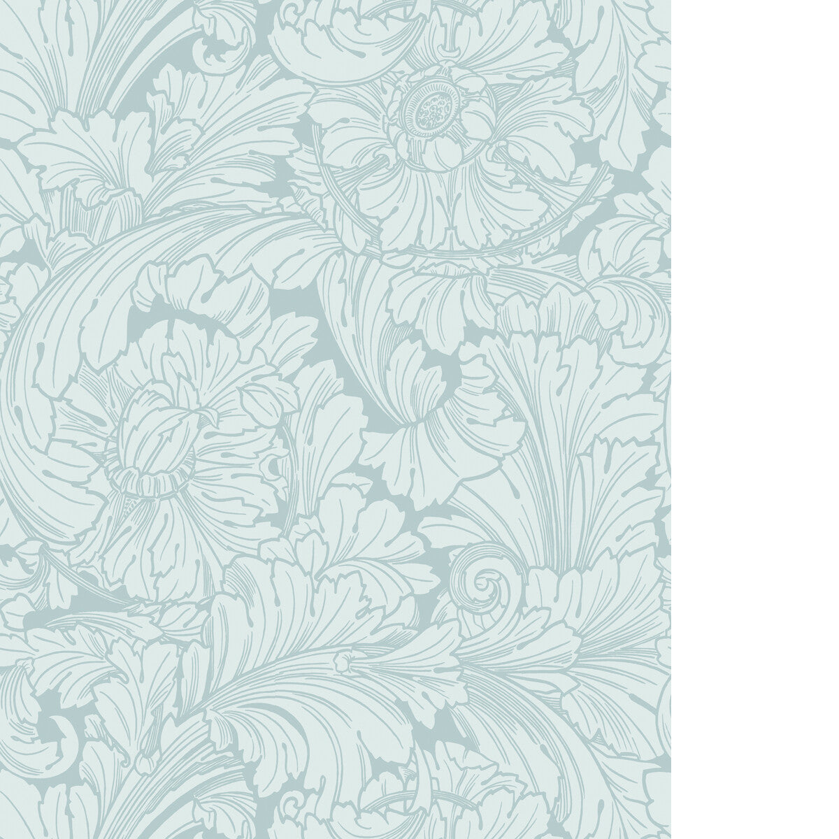 Acanthus-Print Room Blue
