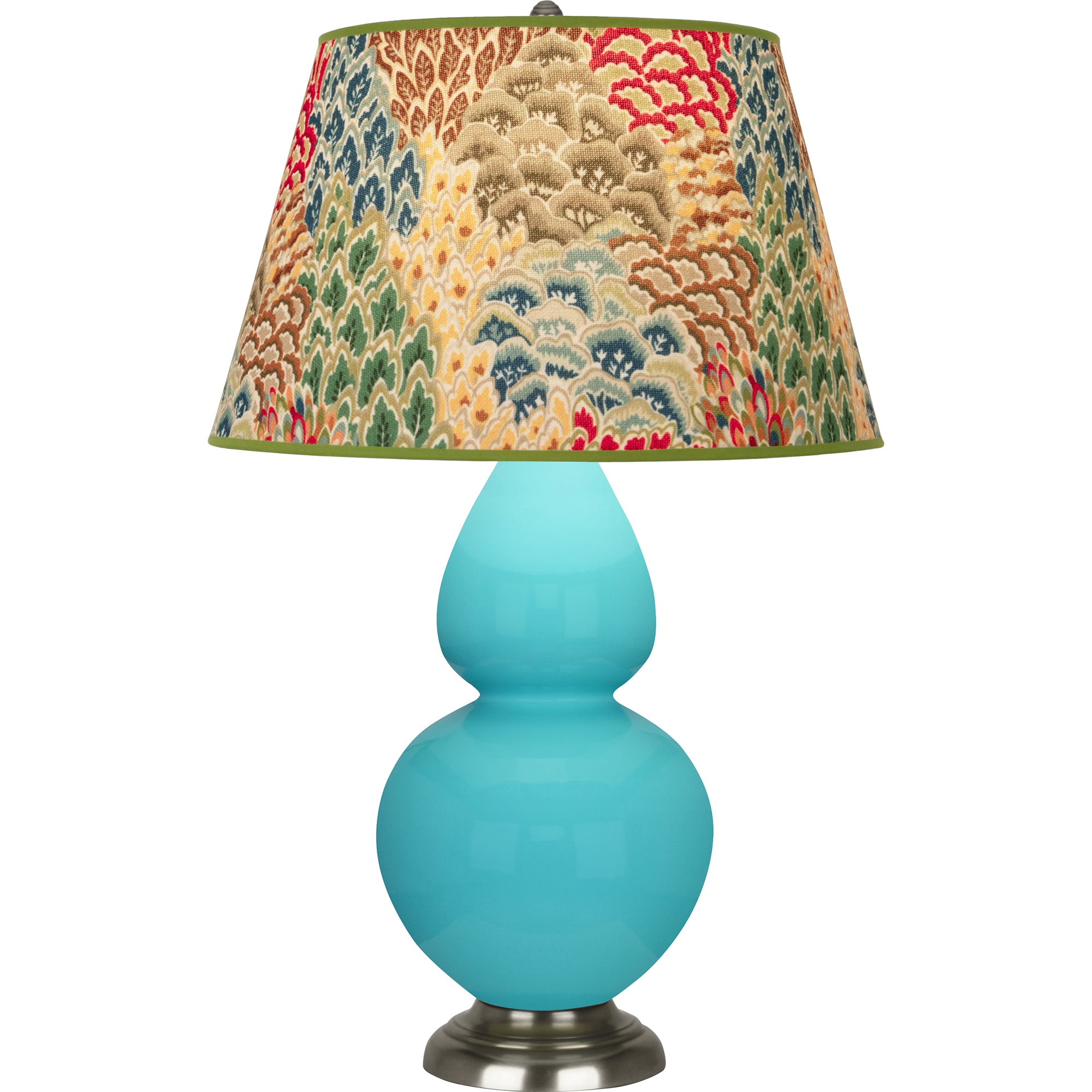 1741F | Egg Blue Double Gourd Table Lamp