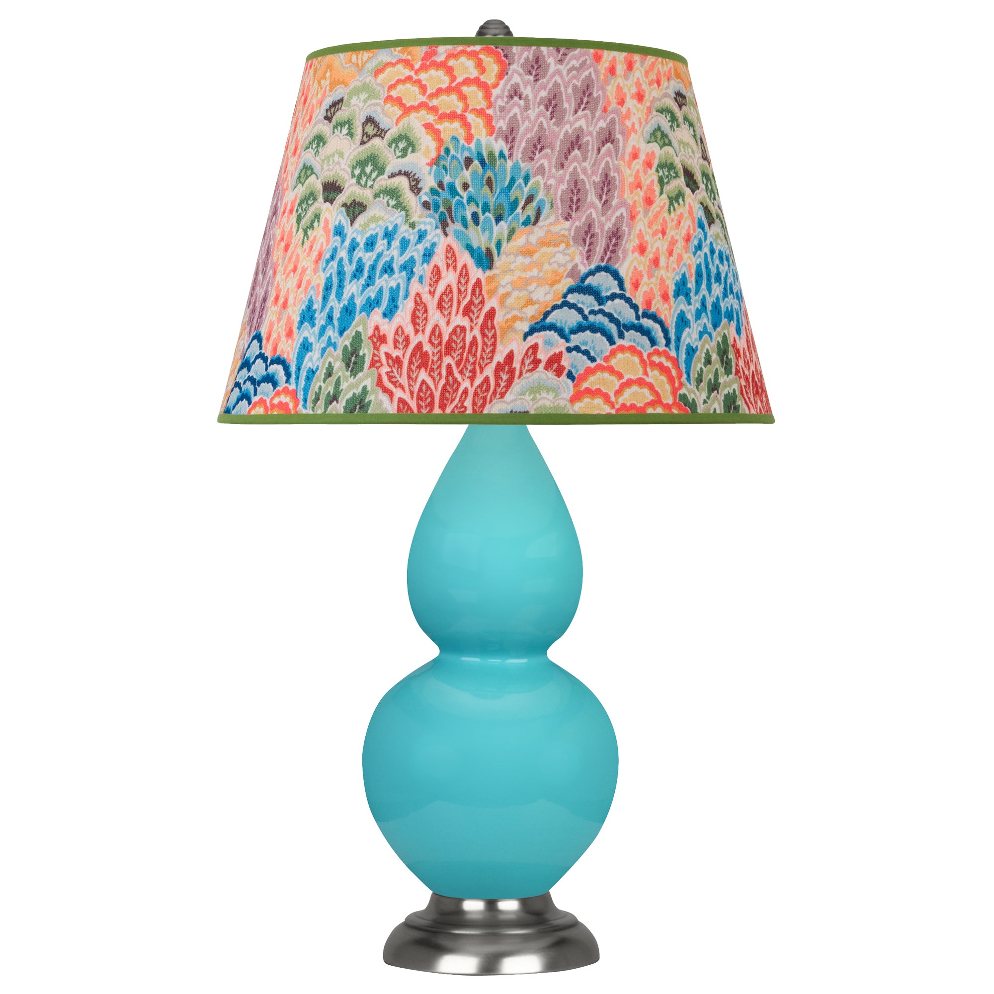 1741S | Egg Blue Double Gourd Table Lamp