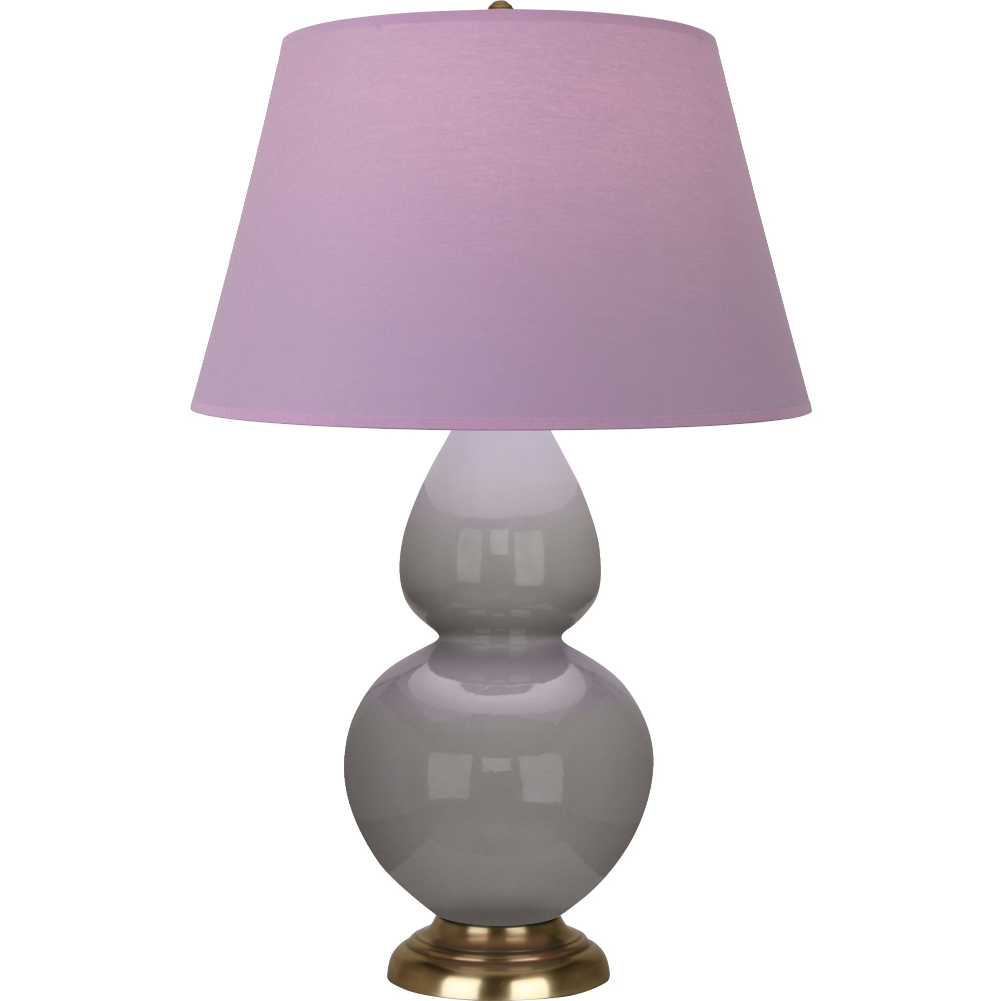 1748L | Smokey Taupe Double Gourd Table Lamp