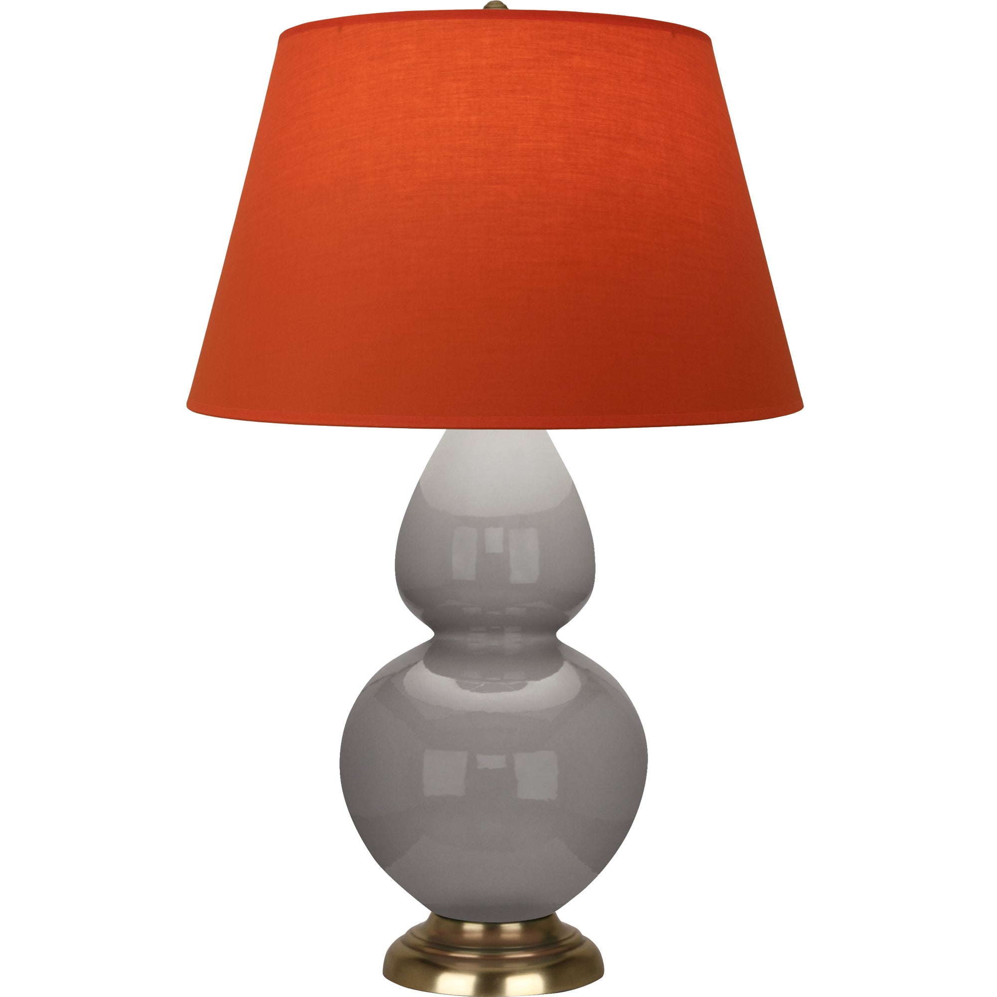 1748T | Smokey Taupe Double Gourd Table Lamp