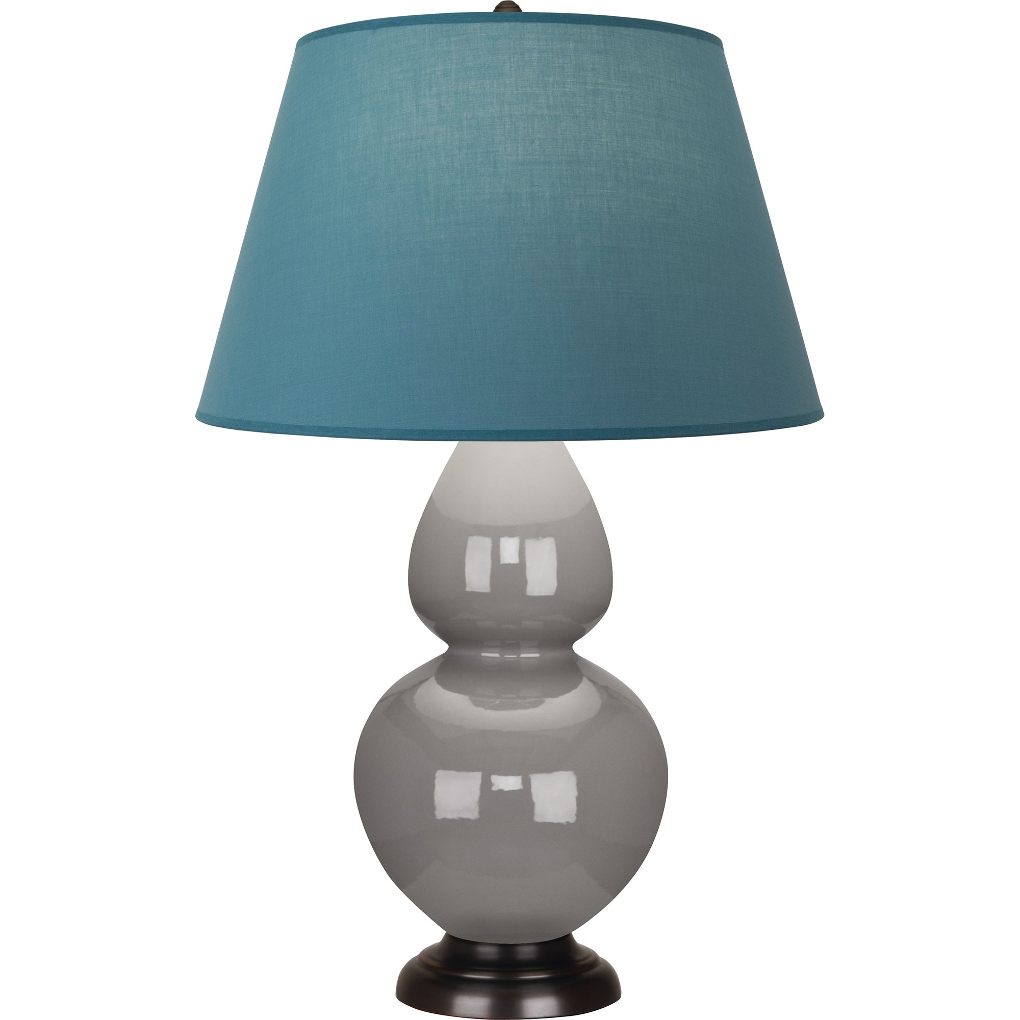 1749B | Smokey Taupe Double Gourd Table Lamp