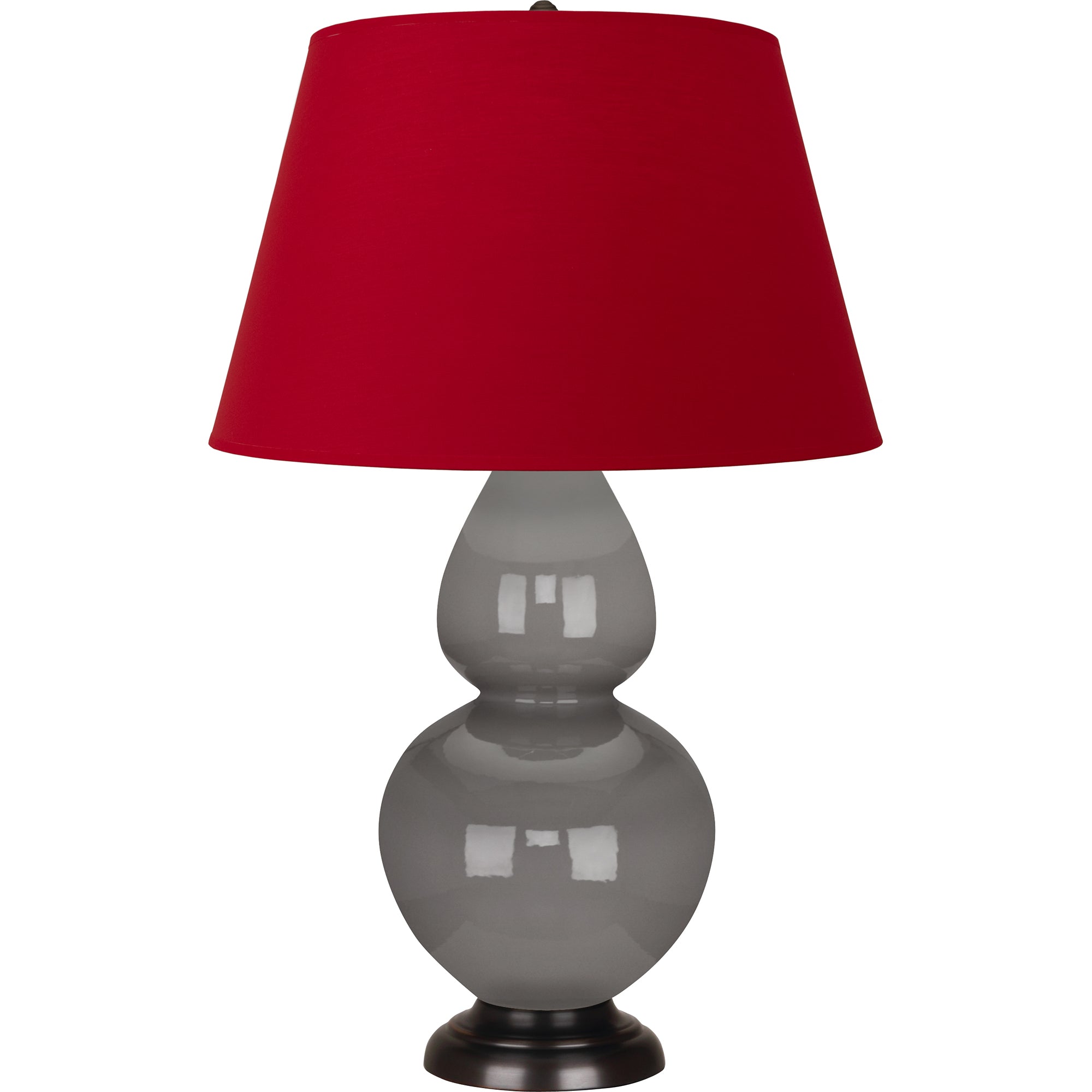 1749R | Smokey Taupe Double Gourd Table Lamp