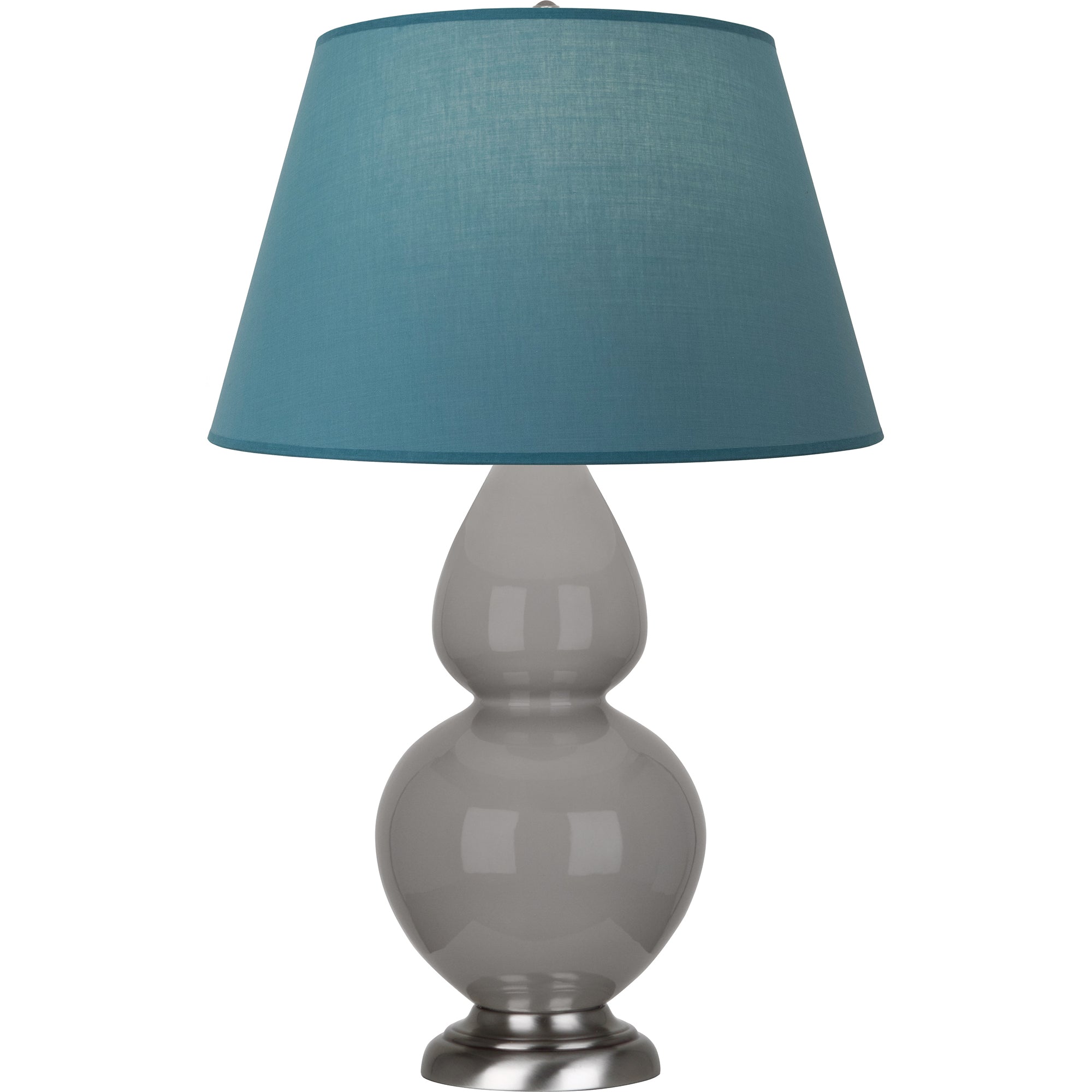 1750B | Smokey Taupe Double Gourd Table Lamp
