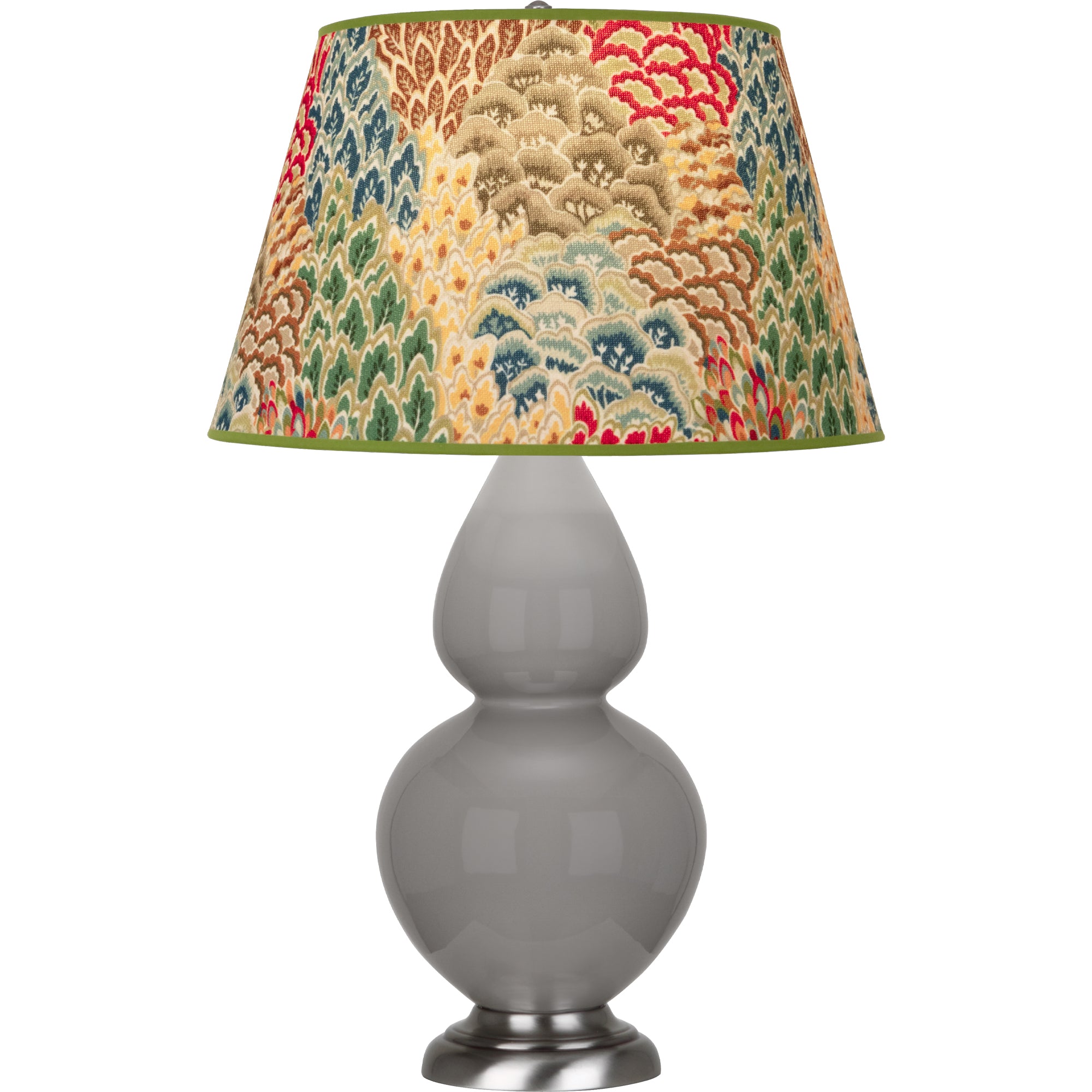1750F | Smokey Taupe Double Gourd Table Lamp