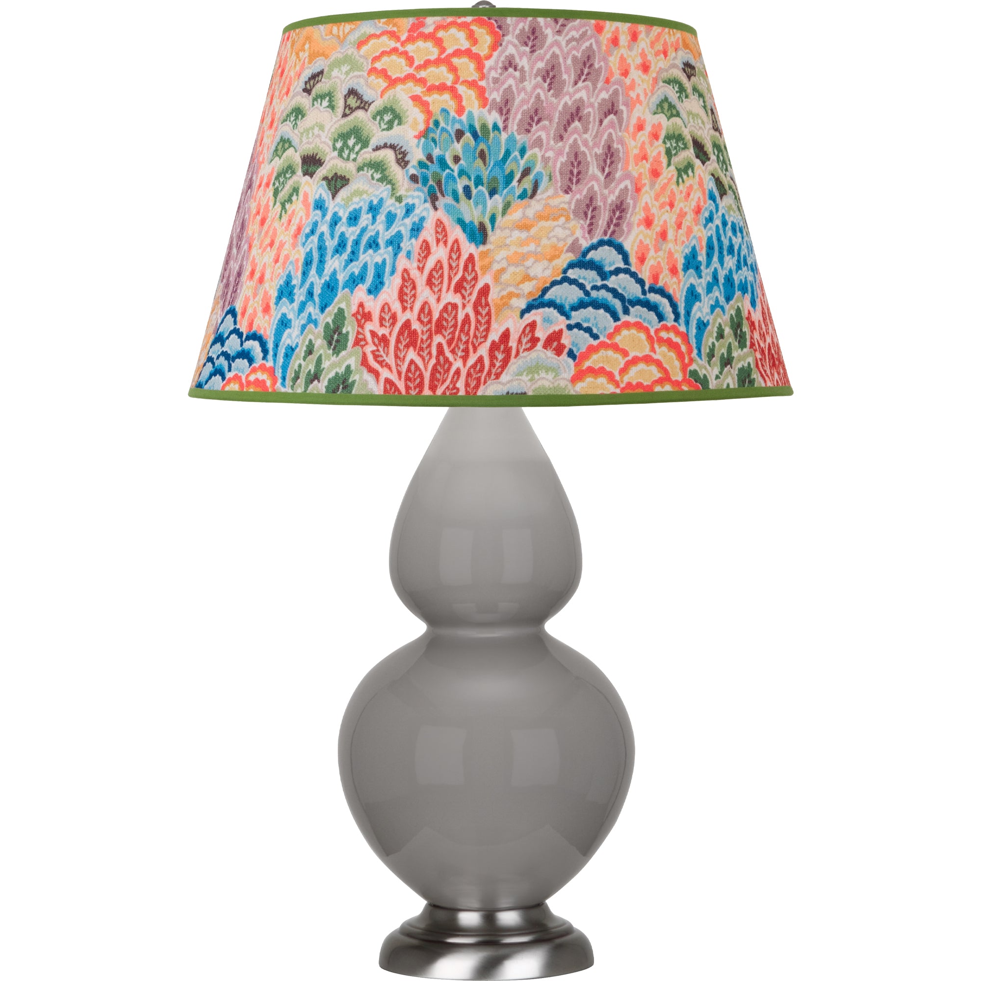 1750S | Smokey Taupe Double Gourd Table Lamp
