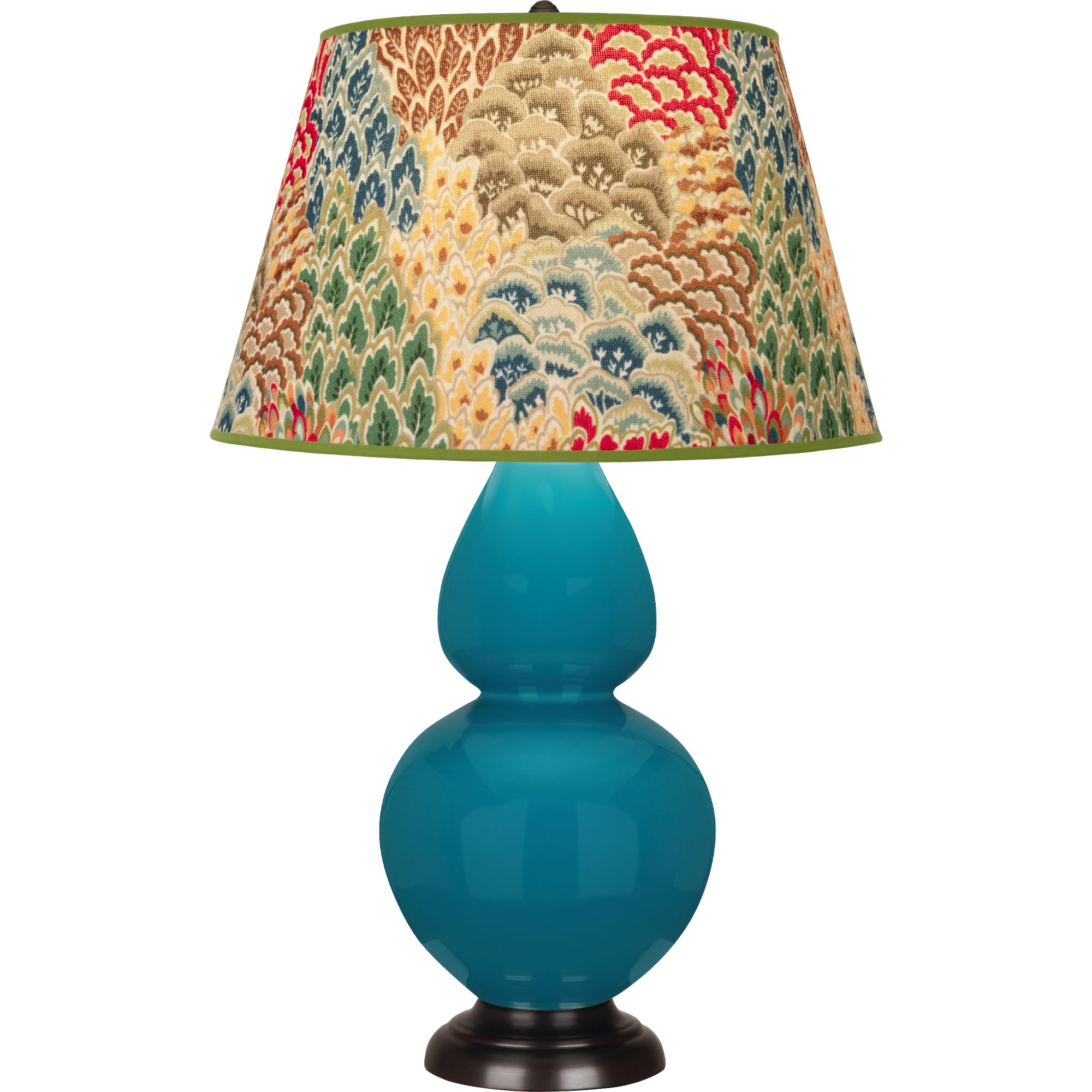 1752F | Peacock Double Gourd Table Lamp