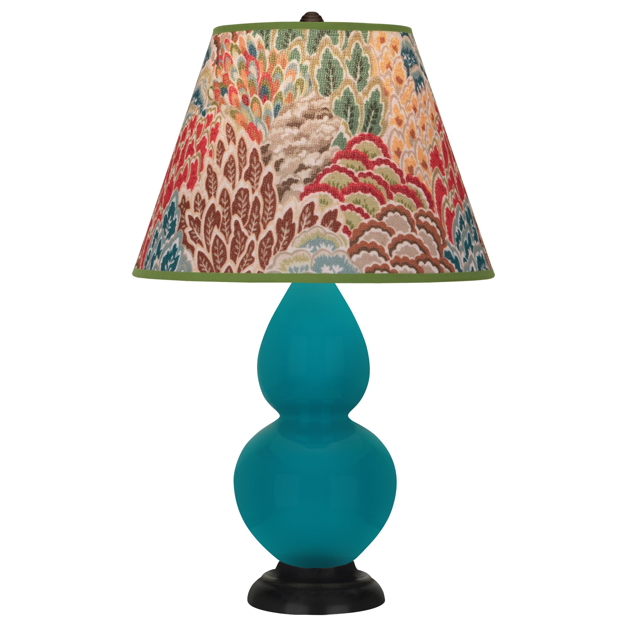 1772F | Peacock Small Double Gourd Accent Lamp