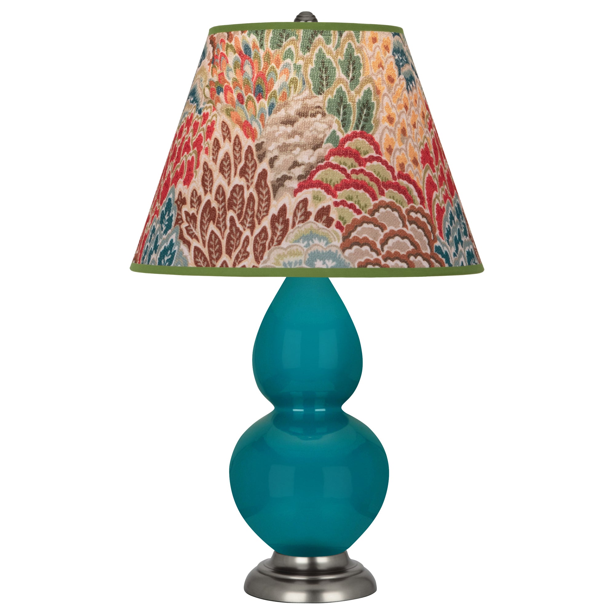 1773F | Peacock Small Double Gourd Accent Lamp
