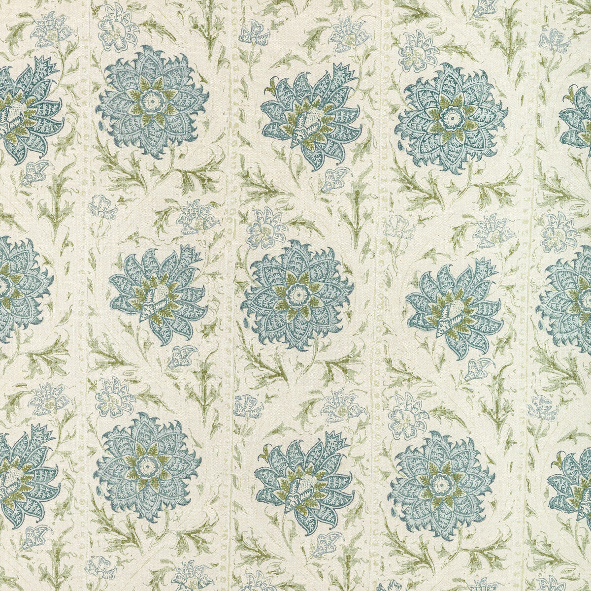 Calico Vine-Green Blue