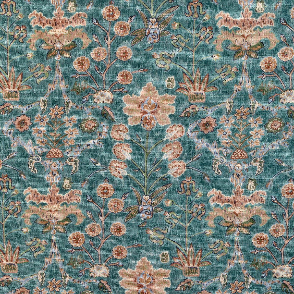 Kerman Print-Teal/Rose