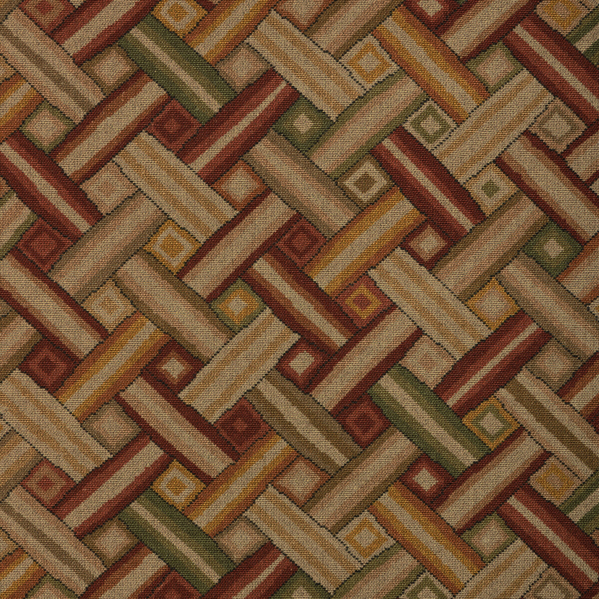 Strapwork Print-Brick/Gold