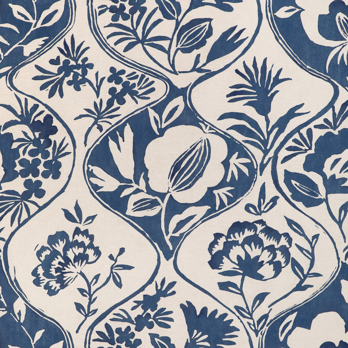 Calathea Print-Indigo