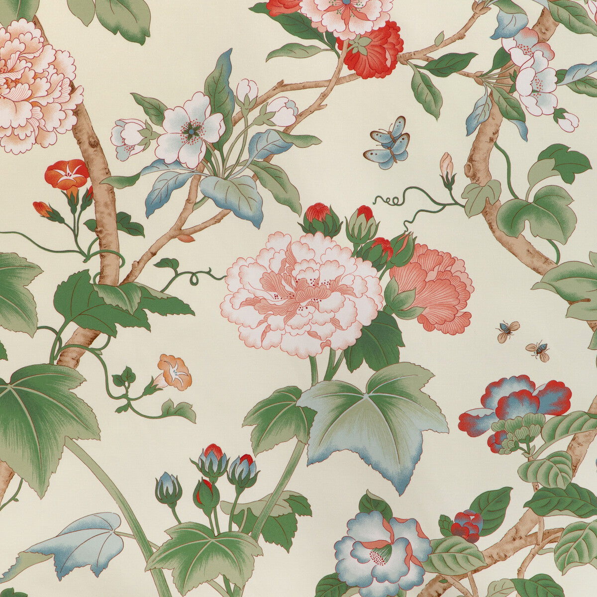 Gardenia Print-Red/Green
