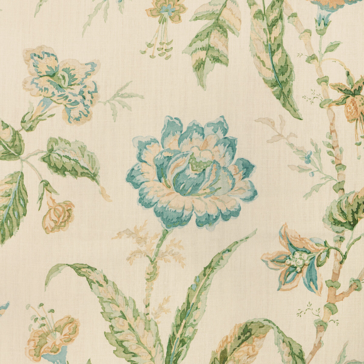 Rosemont Print-Aqua