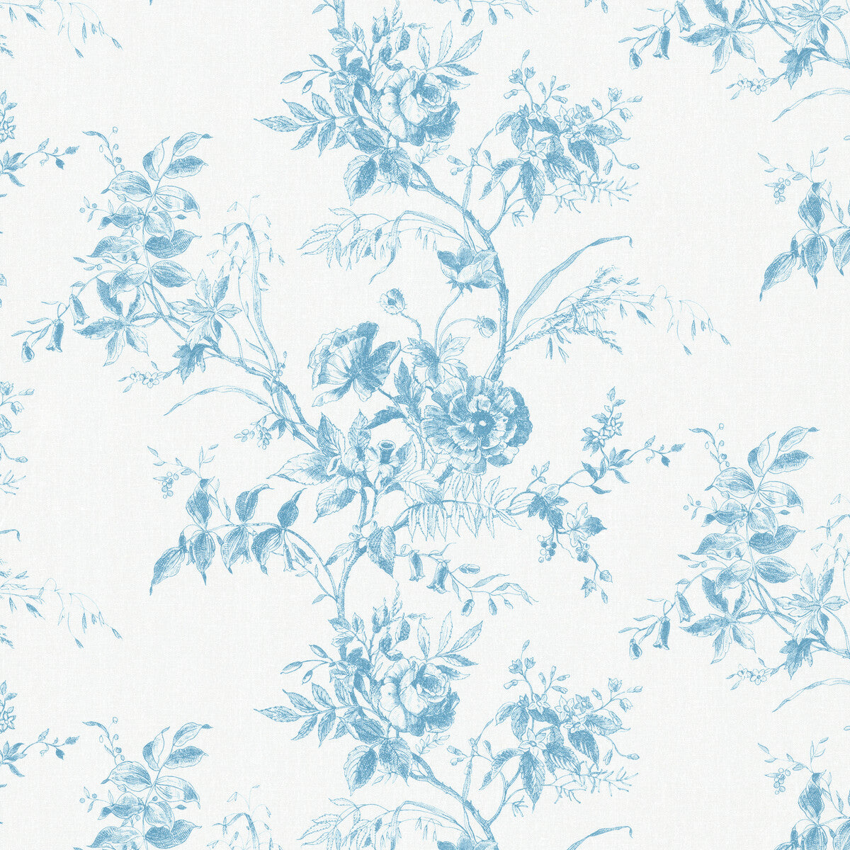 Tea Rose Toile-Blue