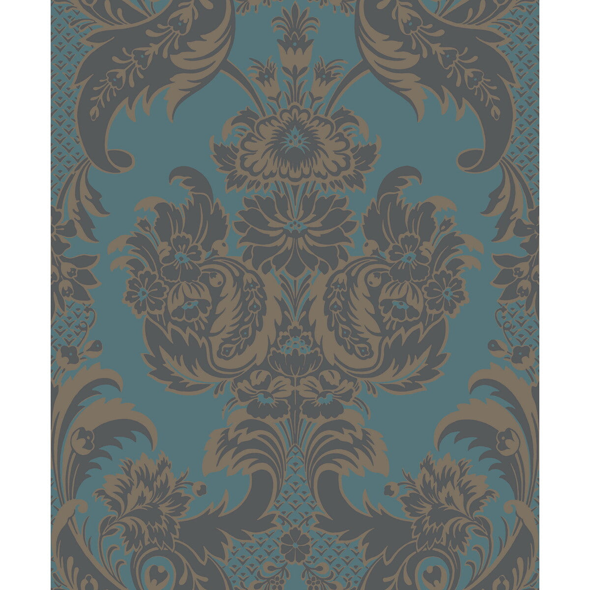 Wyndham-Teal And Charcoal
