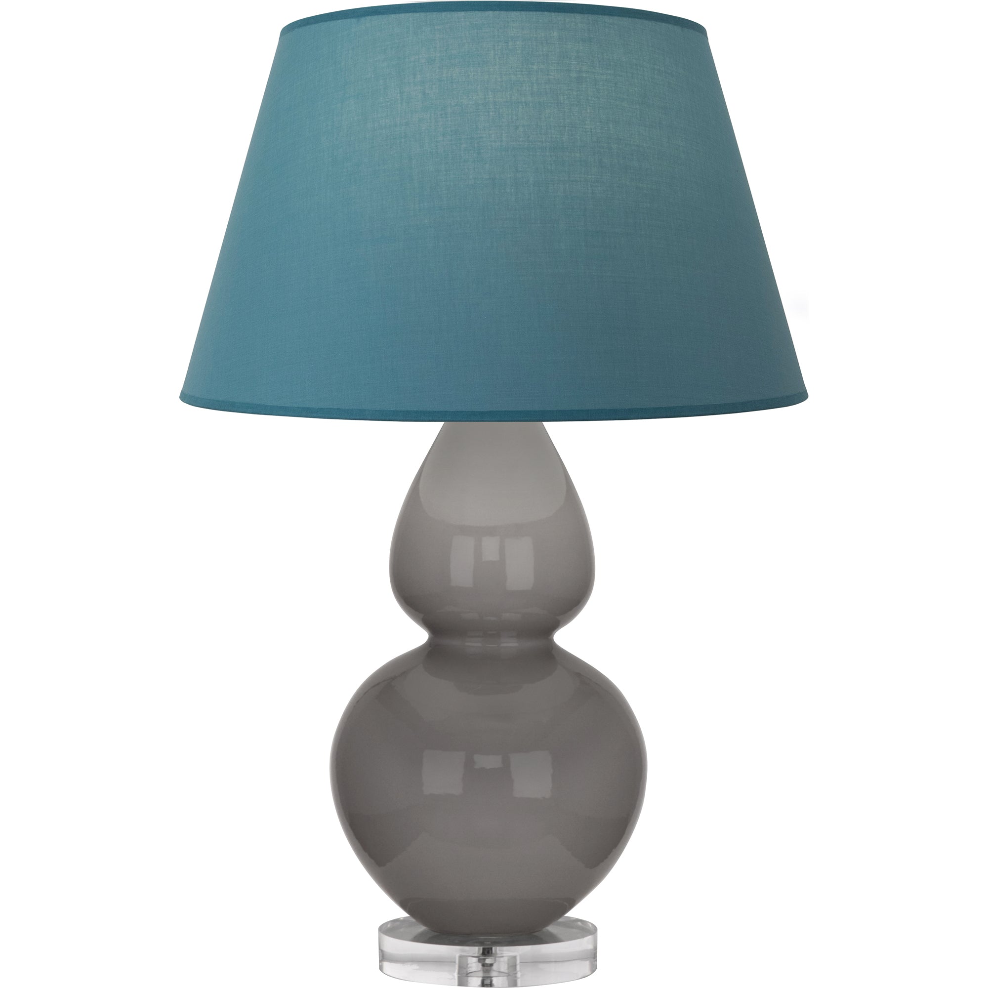 A750B | Smokey Taupe Double Gourd Table Lamp