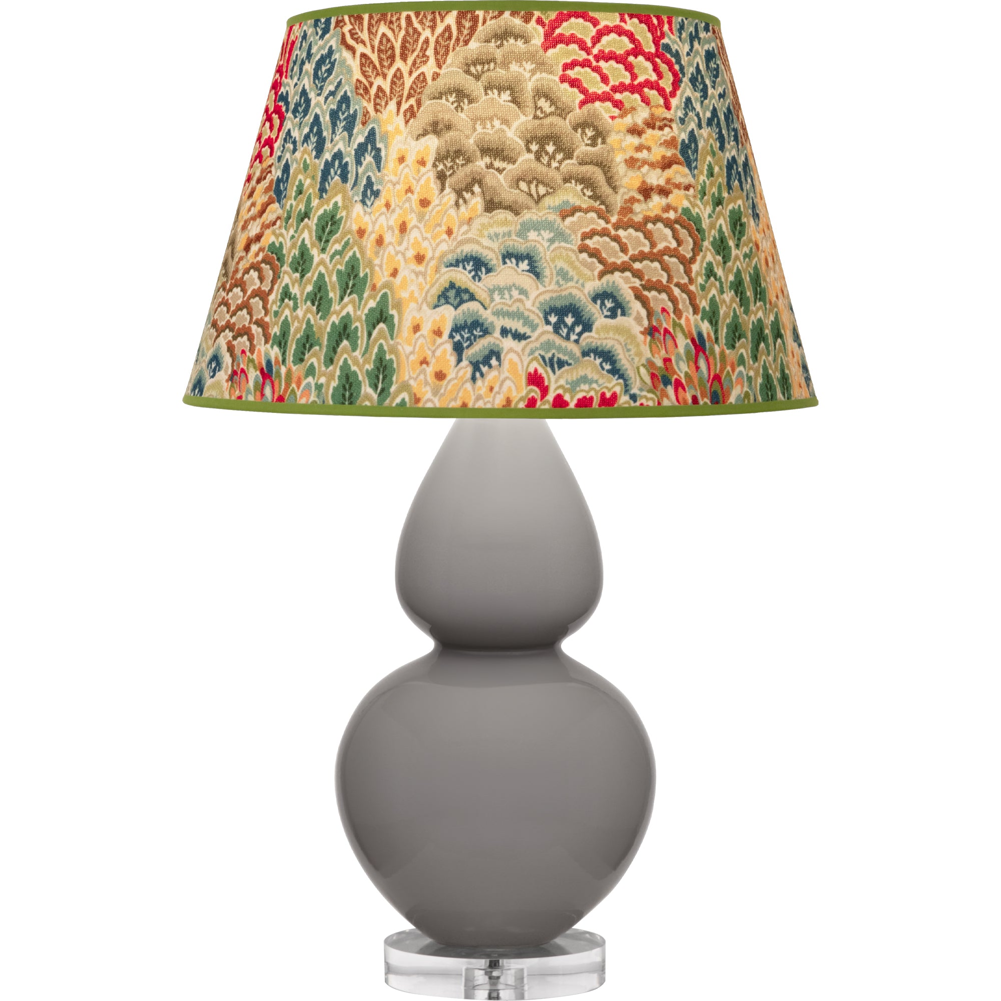 A750F | Smokey Taupe Double Gourd Table Lamp