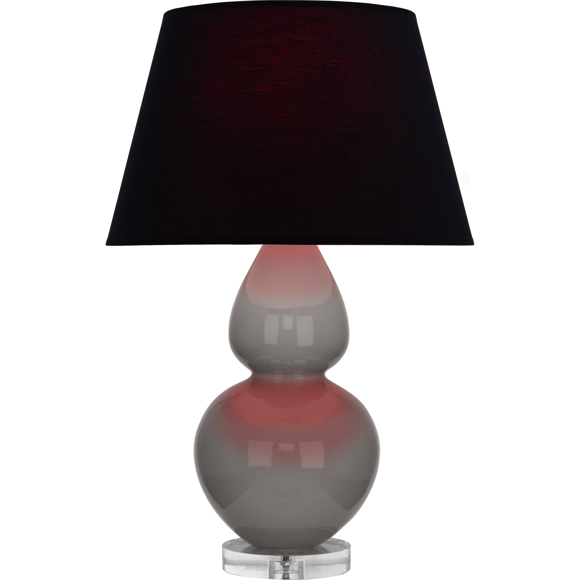 A750K | Smokey Taupe Double Gourd Table Lamp