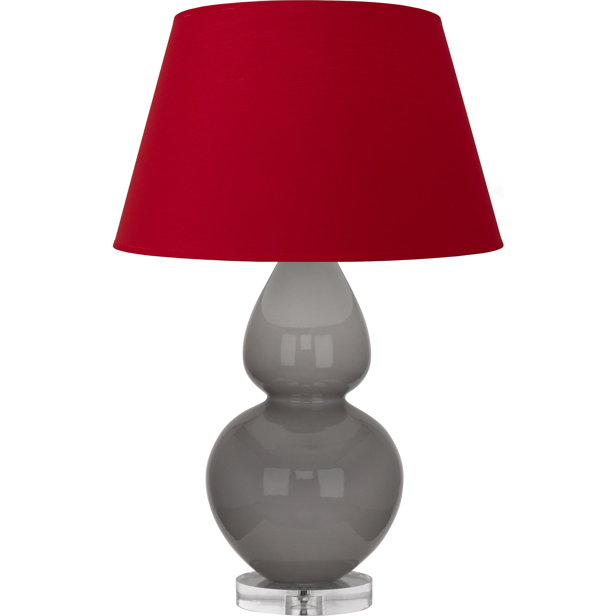 A750R | Smokey Taupe Double Gourd Table Lamp