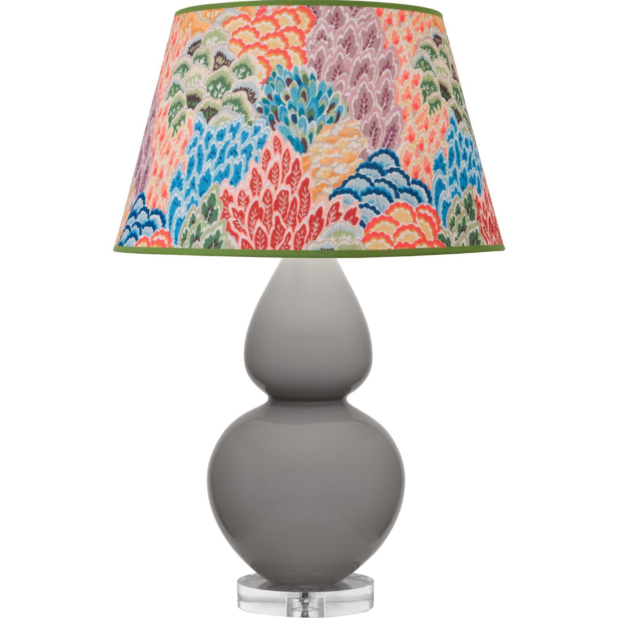 A750S | Smokey Taupe Double Gourd Table Lamp