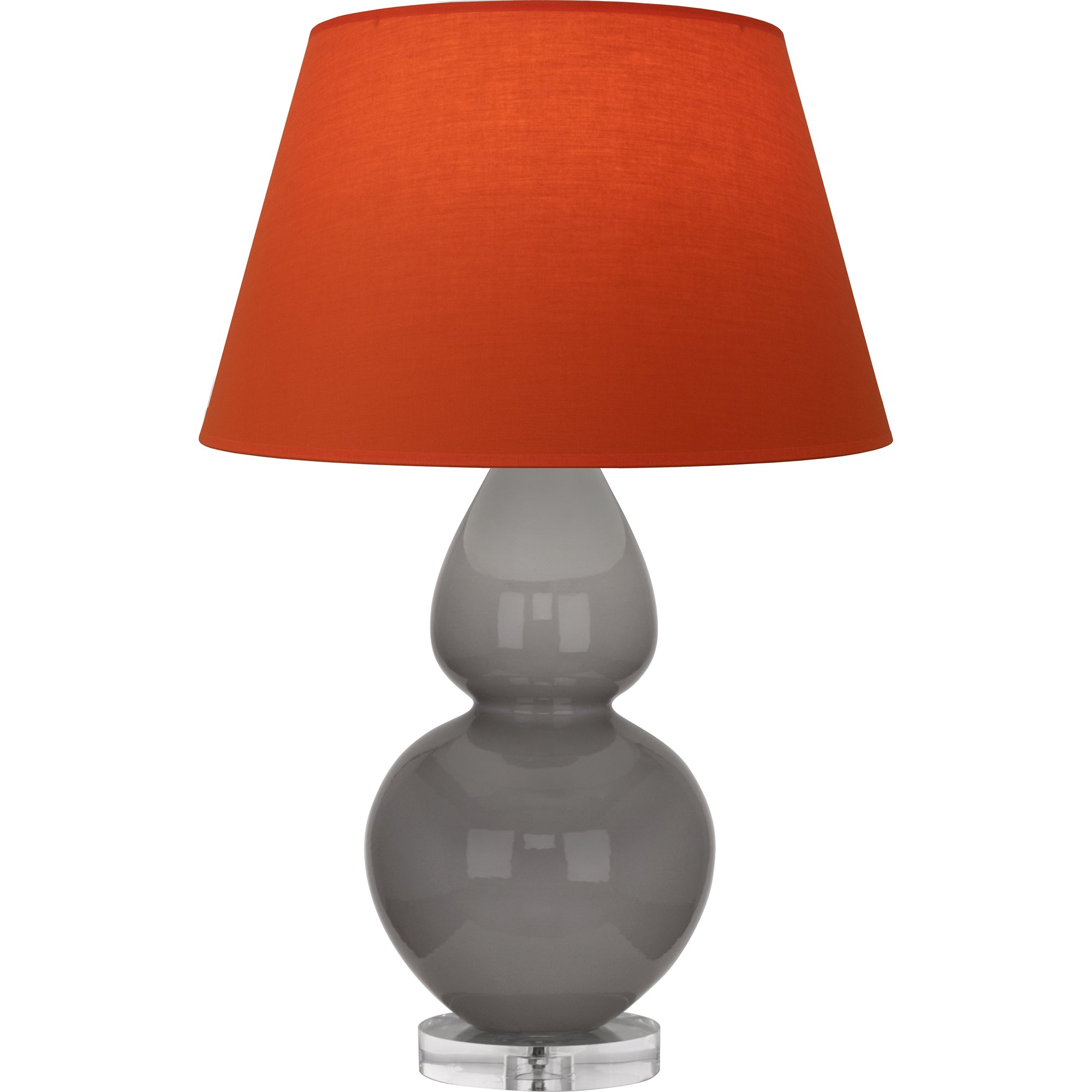 A750T | Smokey Taupe Double Gourd Table Lamp