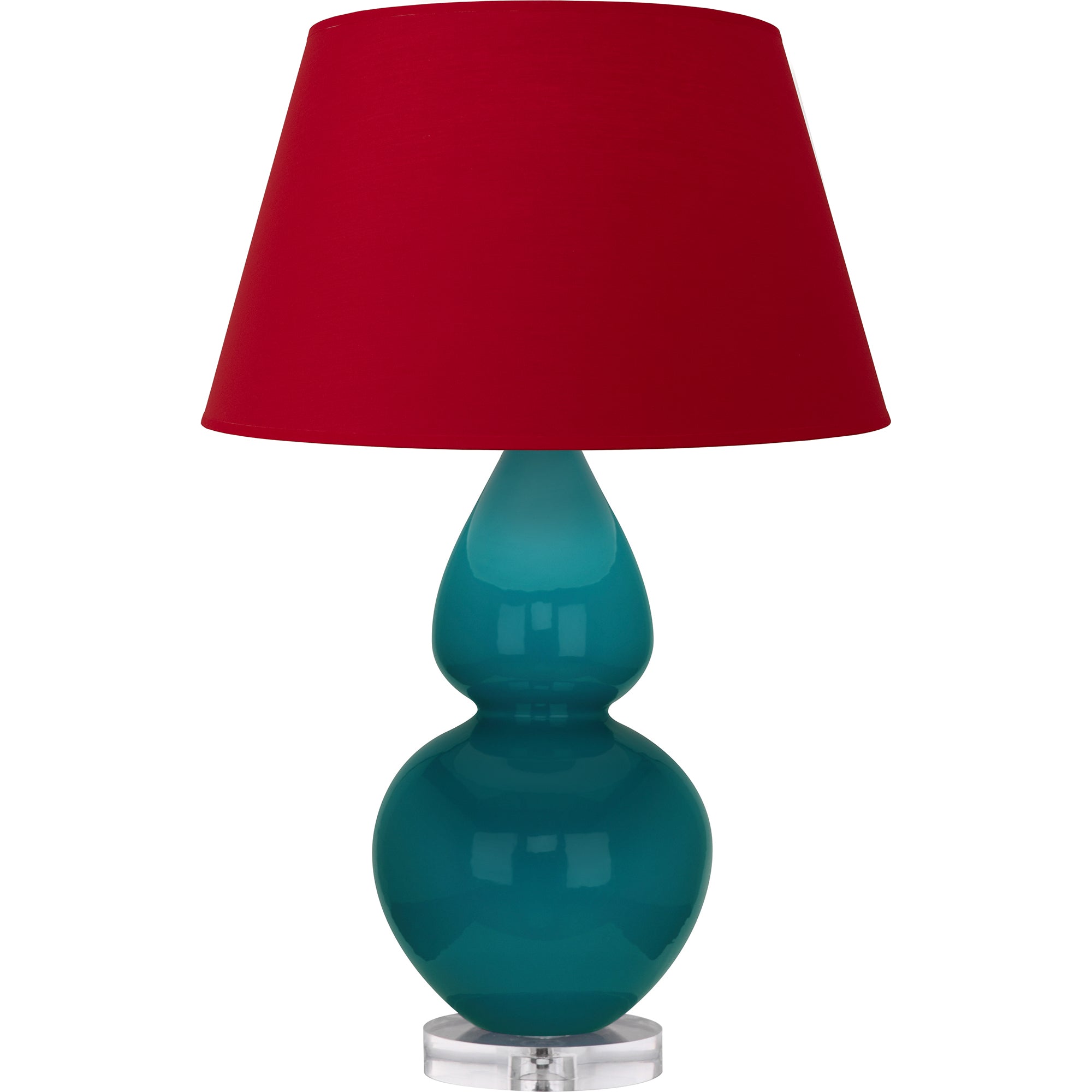 A753R | Peacock Double Gourd Table Lamp