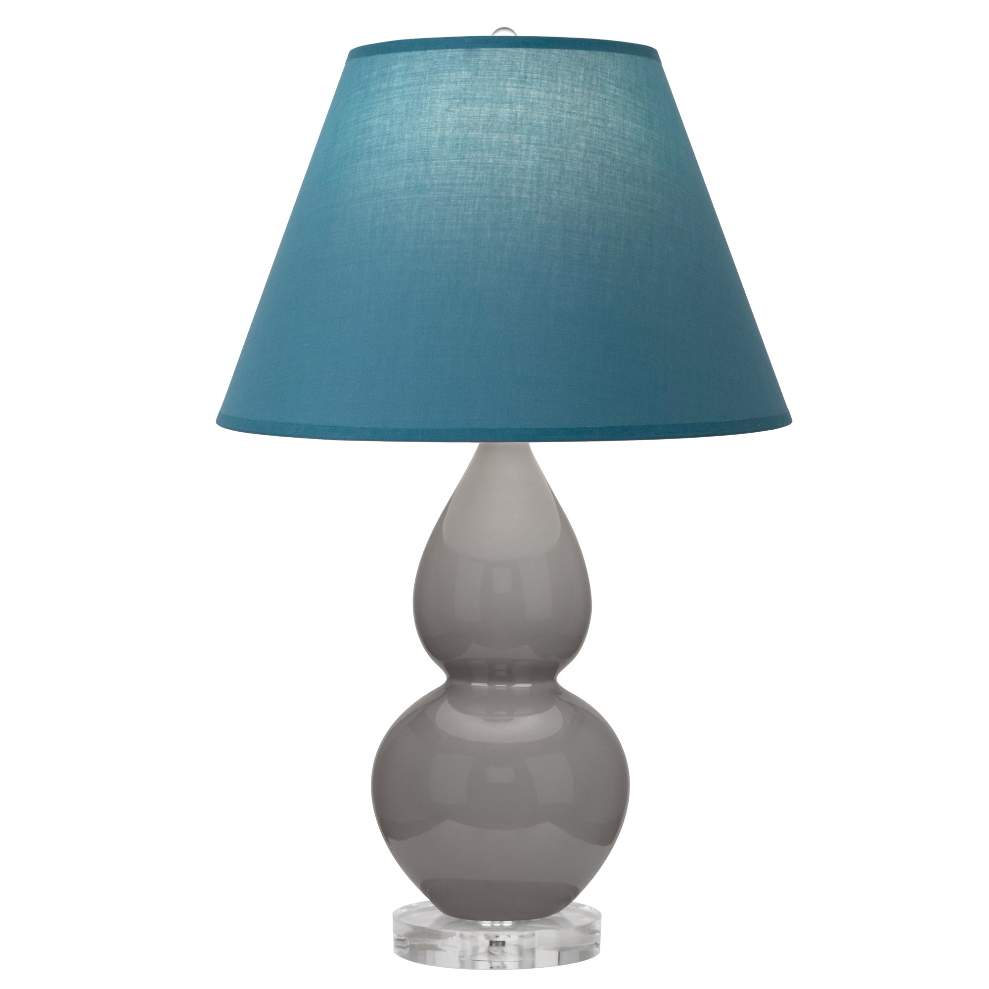 A770B | Smokey Taupe Small Double Gourd Accent Lamp