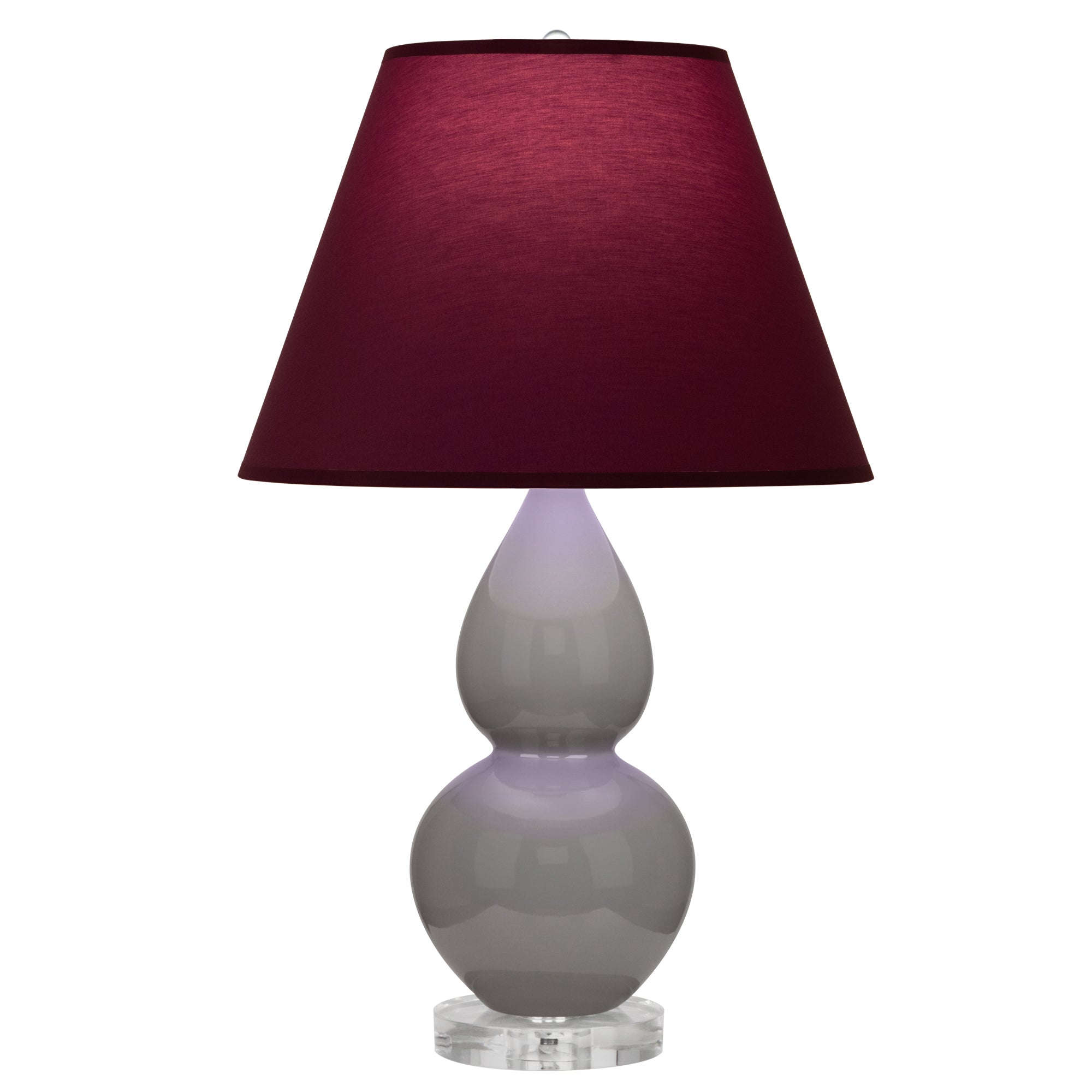 A770P | Smokey Taupe Small Double Gourd Accent Lamp